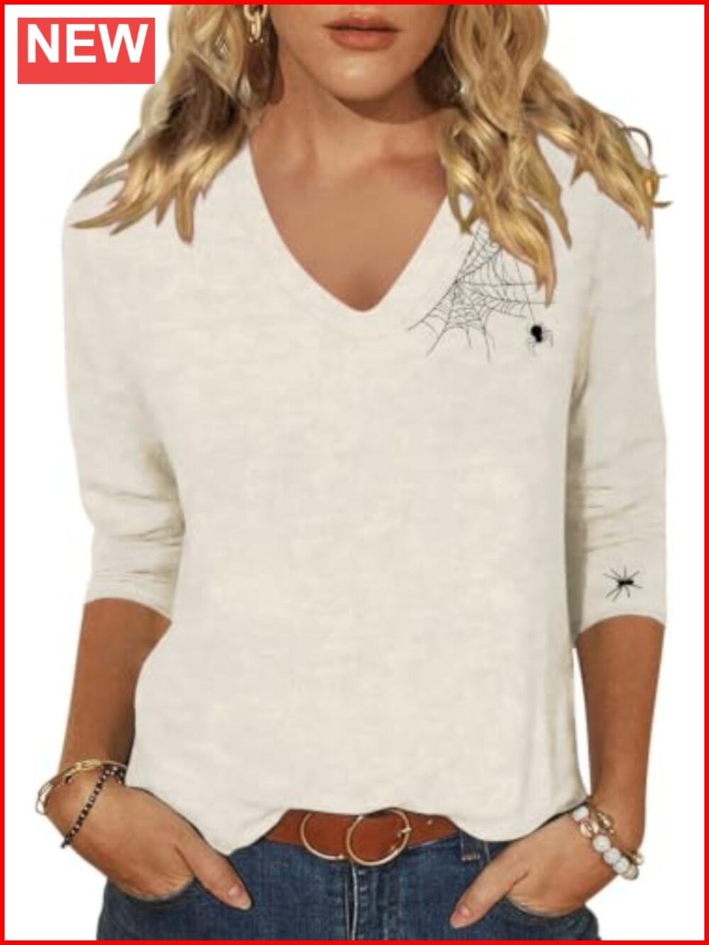 Embroidery Fall Halloween Winter Christmas Graphic Shirts for Women